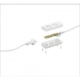 Удлинитель 2х3м без заземл. 6А IP20 UX-2-3m ШВВП 2х0.75 Эра Б0038558