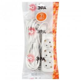 Удлинитель 3х7м с заземл. 10А IP20 UX-3e-7m ПВС 3х0.75 Эра Б0038577