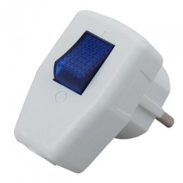 Вилка с заземл. с выкл. 16А бел. Vx5-W ЭРА Б0039675