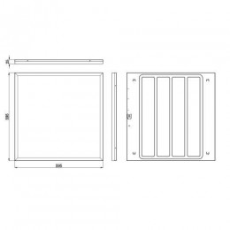 Светильник светодиодный SPO-1-40-6K-M [4] 40Вт 6500К 4200лм IP40 595х595х25 панель с равномерной засветкой Эра Б0041887