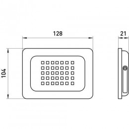 Прожектор светодиодный LPR-041-1-65K-030 30Вт 6500К 2100лм IP65 139х104х35 уличный датчик движ. нерегулир. Эра Б0043575