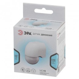 Датчик движения MD 011 макс. нагрузка 800Вт угол обзора 180град. дальность 12м IP44 (501050) Эра Б0043788