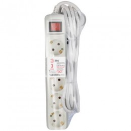 Удлинитель 5х3м с заземл. с выкл. ПВС 3х1.5 16А U-5es-3m-3x1.5 Эра Б0044044