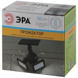 Светильник садовый фасадный ERAFS020-41 2х24LED 180лм с двумя световыми панелями солнечная батарея ЭРА Б0044489