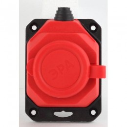 Колодка удлинителя 1-м с заземл. 16А IP44 K-1e-RED-IP44 каучук красн. Эра Б0044550