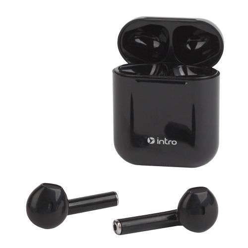 Гарнитура-Bluetooth BI1600 сенсорная ultra slim с зар. кейсом черн. Intro Б0044835