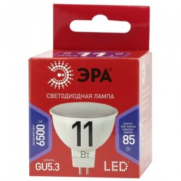 Лампа светодиодная RED LINE LED MR16-11W-865-GU5.3 R 11Вт MR16 софит 6500К холод. бел. GU5.3 Эра Б0045347