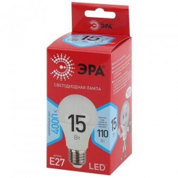 Лампа светодиодная RED LINE LED A60-15W-840-E27 R 15Вт A60 груша 4000К нейтр. бел. E27 Эра Б0046356