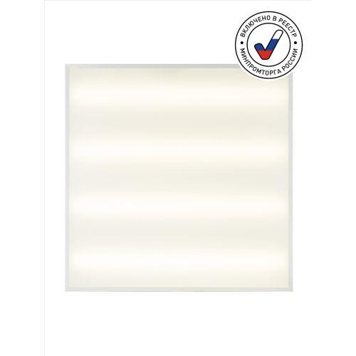 Светильник светодиодный SPO-910-3-65K-045 45Вт 6500К IP40/IP20 4725лм 595х595х40 ДВО матов. рассеив. с проводом панель Эра Б0046478