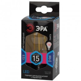 Лампа светодиодная филаментная F-LED-15W-840-E27 15Вт A60 грушевидная 4000К нейтр. бел. E27 Эра Б0046983