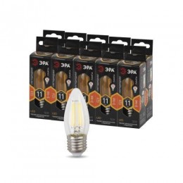 Лампа светодиодная филаментная F-LED B35-11w-827-E27 B35 11Вт свеча E27 тепл. бел. ЭРА Б0046986