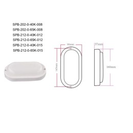 Светильник светодиодный SPB-202-0-65K-008 IP65 8Вт 760лм 6500К D160 овал ЖКХ LED ЭРА Б0047618