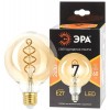 Лампа F-LED G95-7W-824-E27 spiral gold (филамент шар спир. зол. 7Вт тепл. E27) (20/560) ЭРА Б0047663