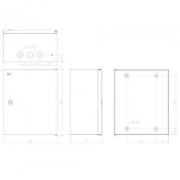 Корпус металлический ЩМПг-03 360x300x175 IP54 SHMPg-03_IP54_SIMPLE ЭРА Б0047693