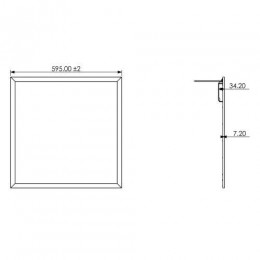 Светильник SPL-510-S-65K-040 IP40 595х595х8 40Вт 3420лм 6500К без драйвера панель сер. Эра Б0048924