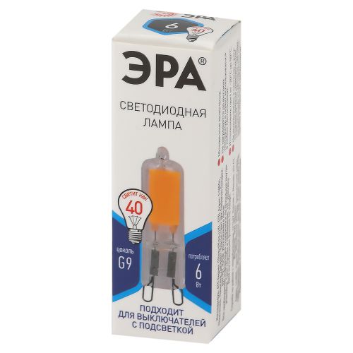 Лампа светодиодная STD LED JCD-6W-GL-840-G9 JCD 6Вт капсульная 4000К нейтр. бел. G9 Эра Б0049086