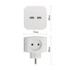 Разветвитель электрический SP-4-USB-W на 4 розетки 220В+ 2xUSB 2400мА без заземл 10А бел. Эра Б0049532