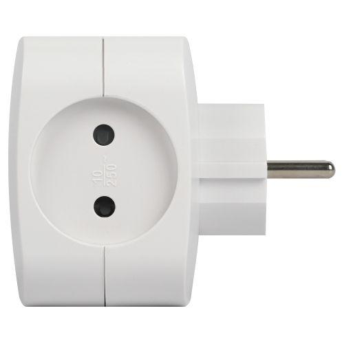 Разветвитель электрический SP-4-USB-W на 4 розетки 220В+ 2xUSB 2400мА без заземл 10А бел. Эра Б0049532