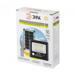 Прожектор светодиодный 50Вт 5000К 360лм IP65 уличный с датчиком движения солнечная батарея ПДУ Эра Б0049546