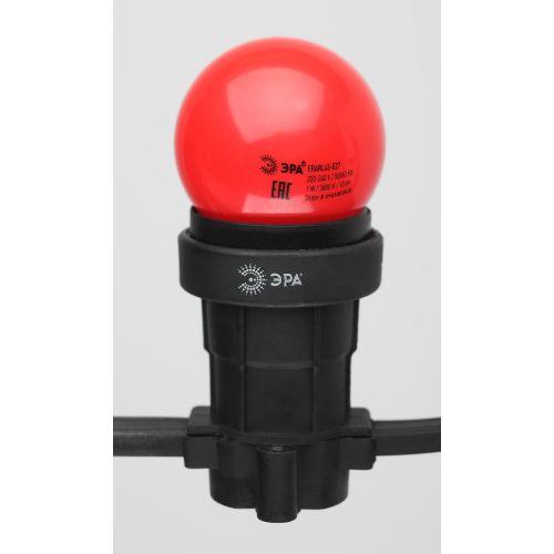 Лампа светодиодная ERARL45-E27 P45 1Вт шар красн. E27 4SMD для белт-лайт ЭРА Б0049575