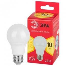 Лампа светодиодная RED LINE LED A60-10W-827-E27 R 10Вт A60 груша 2700К тепл. бел. E27 Эра Б0049634