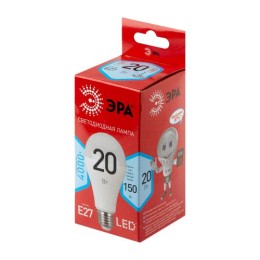 Лампа светодиодная RED LINE LED A65-20W-840-E27 R 20Вт A65 груша 4000К нейтр. бел. E27 Эра Б0049637