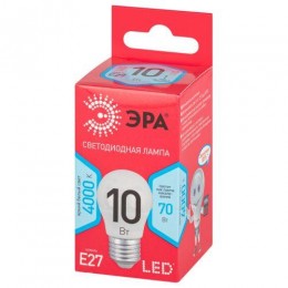 Лампа светодиодная RED LINE LED P45-10W-840-E27 R 10Вт P45 шар 4000К нейтр. бел. E27 Эра Б0050234