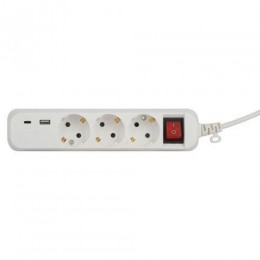 Удлинитель 3х1.5м с заземл. 10А +1xUSBA+1xUSBC с выкл. UB-3es-1.5m-USB Эра Б0052897