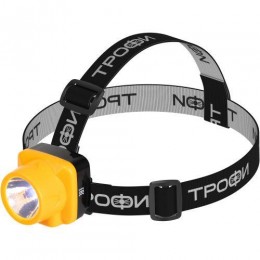 Фонарь аккумуляторный налобный TG1 1LED яркий аккум. 4В 0.5А.ч ЗУ 220В Трофи Б0053033