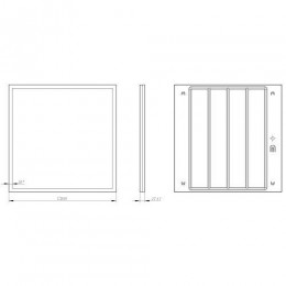 Светильник светодиодный SPO-1-50-4K-M 50Вт 4000К IP40 5000лм 595х595х25 универс. крепление с равномерной засветкой матов. панель Эра Б0053392