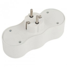 Разветвитель 3-м с заземл. 16А IP20 SPx-3e-W бел. Эра Б0053479