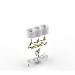 Разветвитель 3-м с заземл. 16А IP20 SPx-3e-W бел. Эра Б0053479