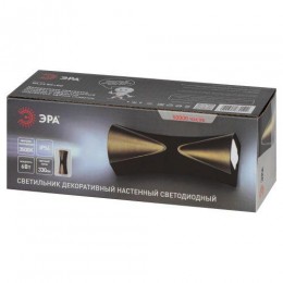 Светильник светодиодный WL43 BK+GD 6Вт 3500К для интерьера/фасадов IP54 черн./зол. Эра Б0054422