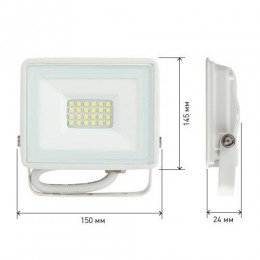 Прожектор светодиодный LPR-023-W-65K-050 50Вт 6500К 4000Лм IP65 уличный бел. ЭРА Б0054642