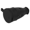 Розетка RX10-B-IP44 16А IP44 прямая с заземл. каучук черн. ЭРА Б0055418