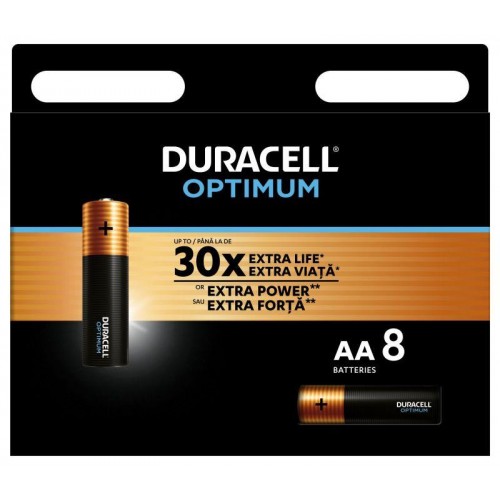 Элемент питания алкалиновый АА 1.5В LR6-8BL Optimum 5014069 (блист.8шт) Duracell Б0056024