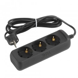 Удлинитель 3х5м с заземл. 10А ПВС 3х0.75 черн. UX-3e-5m-B Эра Б0057723