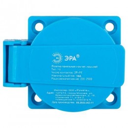 Розетка панельная СП R(PAN)-16-2P-PE-IP54 112 2Р+PЕ 16А 220В IP54 защ. крышка Эра Б0057937