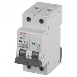 Выключатель автоматический 2п C 16А 4.5кА ВА47-63 PRO ЭРА Б0059422