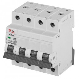 Выключатель автоматический 4п C 25А 4.5кА ВА47-63 PRO ЭРА Б0059444