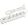 Удлинитель с сетевым фильтром 4х1.5м с заземл. 10А USF-4es-1.5m-3xUSBA-W +3xUSBA 3.1A с выкл. с базов. защитой Эра Б0059567