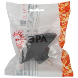 Разветвитель электрический SPx-2-B на 2 розетки без заземл. 10А черн. Эра Б0059720