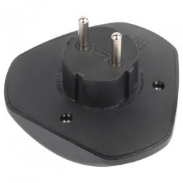 Разветвитель электрический SPx-3-B на 3 розетки без заземл. 10А черн. Эра Б0059721