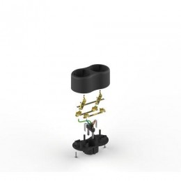 Разветвитель электрический SPx-2e-B на 2 розетки с заземл. 16А черн. Эра Б0059722