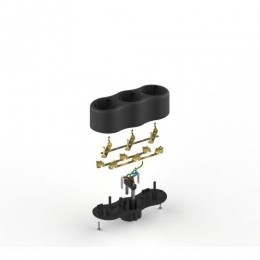 Разветвитель электрический SPx-3e-B на 3 розетки с заземл. 16А черн. Эра Б0059723