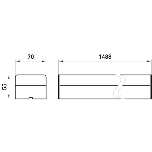 Светильник светодиодный SML-12-WB-40K-В60 60Вт 4000К 7100лм 70х1480х55мм подвесной линейный черн. Эра Б0061019