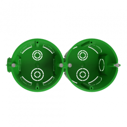 Коробка установочная 68х45мм для твердых стен с саморезами один стыковочный узел IP20 зел. KUTS1-68-45-green Эра Б0061164