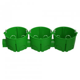 Коробка установочная 68х45мм для твердых стен с саморезами один стыковочный узел IP20 зел. KUTS1-68-45-green Эра Б0061164