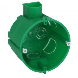 Коробка установочная 68х45мм для твердых стен с саморезами один стыковочный узел IP20 зел. KUTS1-68-45-green Эра Б0061164