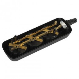 Колодка удлинителя 3-м с заземл. черн. KX-3e-B Эра Б0061718